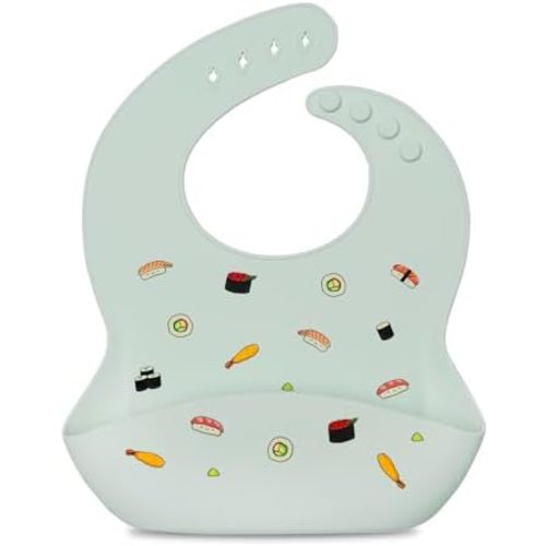 Loulou Lollipop Soft, Waterproof Silicone Feeding Bib for Babies and Toddlers