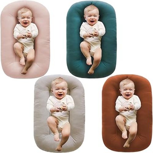 Baby Lounger, Baby Lounger Pillow, Babys Lounger Pillow for Newborn 0-24 Months (Beige)