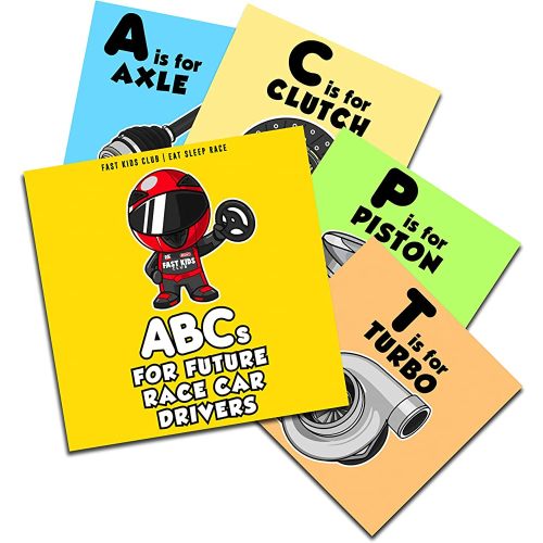 ABC's For Future Race Car Drivers Alphabet Book (Baby Book, Children's Book, Toddler Book)