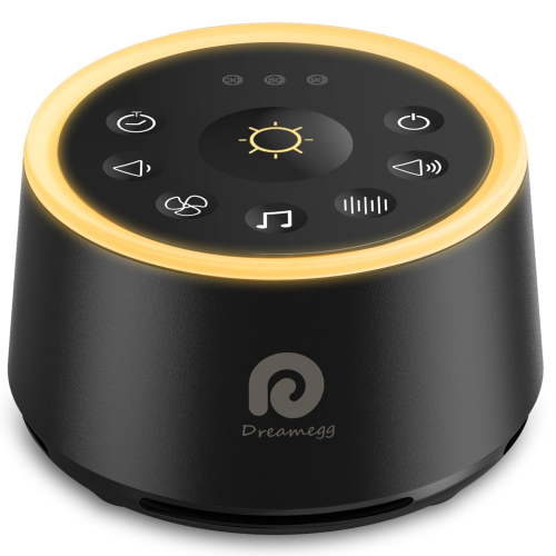 Dreamegg White Noise Machine with 24 Sounds & Night Light, Timer or Continuous Use, for Home, Nursery, Office