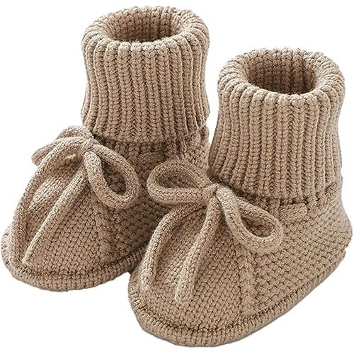 Generic Newborn Baby Booties Sock Shoes Hand Knitting Crochet Boys Girls Infant Cozy Indoor Breathable Walking Shoes