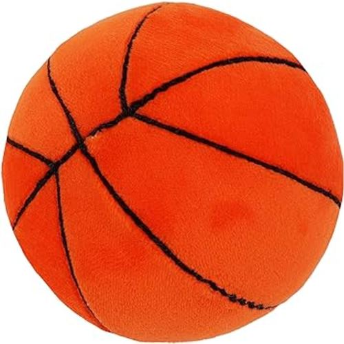 June Garden 3" My First Basketball - Plush Baby Rattle Sensory Toy - Safe Soft Sports Toy for Infants Boys and Girls