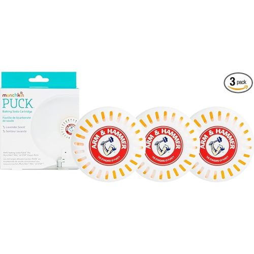 Munchkin Arm & Hammer Puck Diaper Pail Deodorizer, Lavender, 3 Count