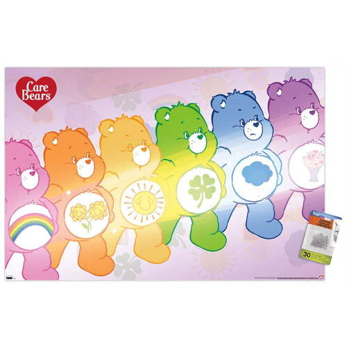 Care Bears - Care Bear Stare Wall Poster with Push Pins, 22.375" x 34"