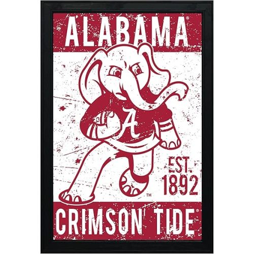 Limited Edition Alabama Crimson Tide Big Al Mascot Poster Art Print - Gifts for Bama Fans - 13x19" (No Frame)