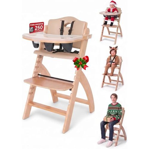 Abiie Beyond Junior Convertible Wooden High Chair with Removable Tray