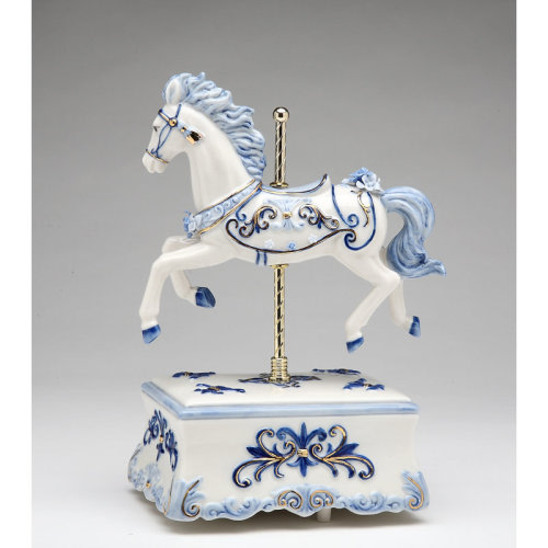 Ophelia & Co. Mccracken Carousel Horse Music Figurine & Reviews | Wayfair
