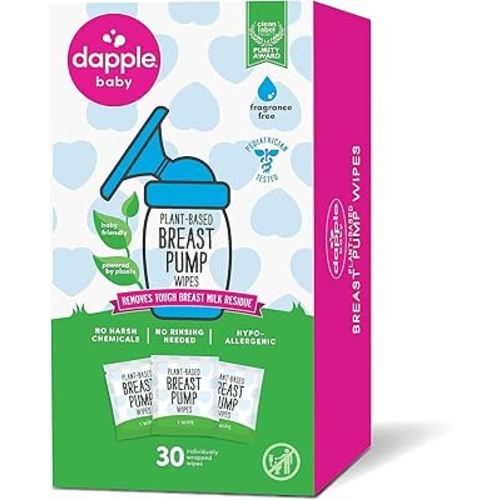 Dapple Breast Pump Cleaning Wipes Singles Fragrance Free 30x1ct - Pack of 1