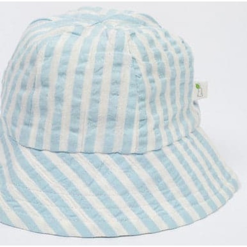 Sky Stripes Sun Hat - Sky Blue