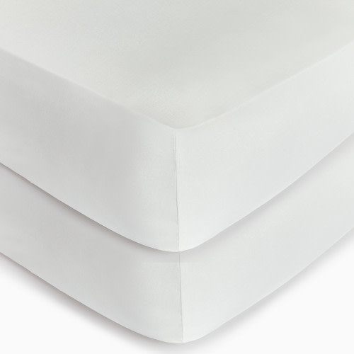 Soundly Percale Organic Crib Sheet Bundle - White