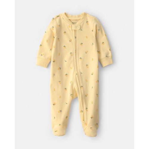 Baby Lemon 2-Way Zip 100% Cotton Sleep & Play Pajama - Yellow | Carter's