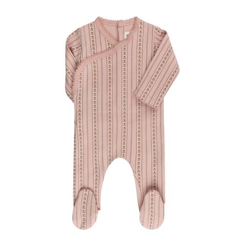 Baby Girl Footie (Stretchy) | Jersey Cotton | Linear Tulip | Ely's & Co – Ely's & Co.