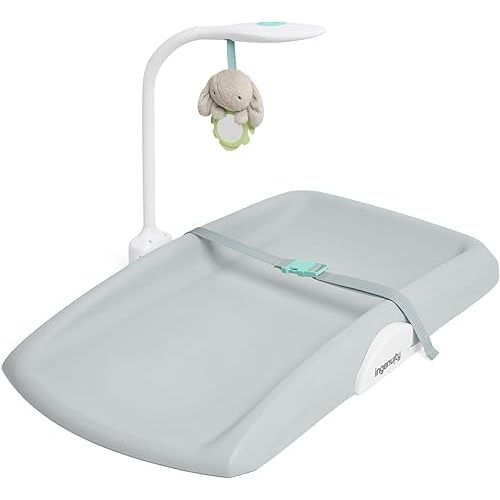Ingenuity Day & Night Sylvi Baby Changing Pad - Includes Nightlight with Red Light Option to Promote Better Sleep, Easy to Wipe Clean, Ages 0M+