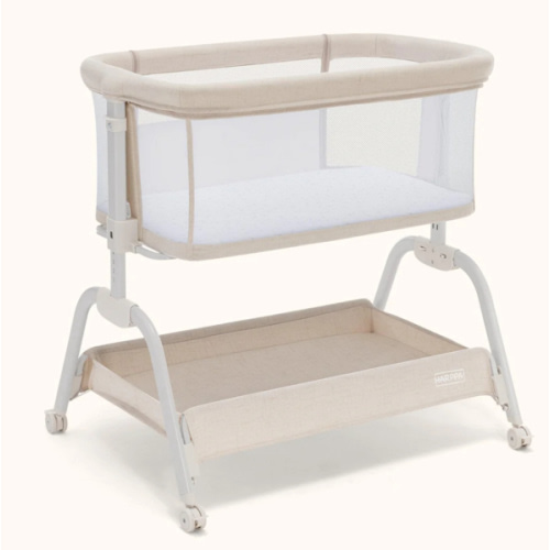 HARPPA Cuddly Lite | 2-in-1 Baby Bassinet & Bedside Sleeper for Newborns with Anti-Reflux Mattress | Adjustable Height, Attaches to Bed, CPSC Certified, Tool-Free Setup & Portable Wheels | Safe Co-Sleeping, Compact Design for Small Spaces, Ideal for Newbo