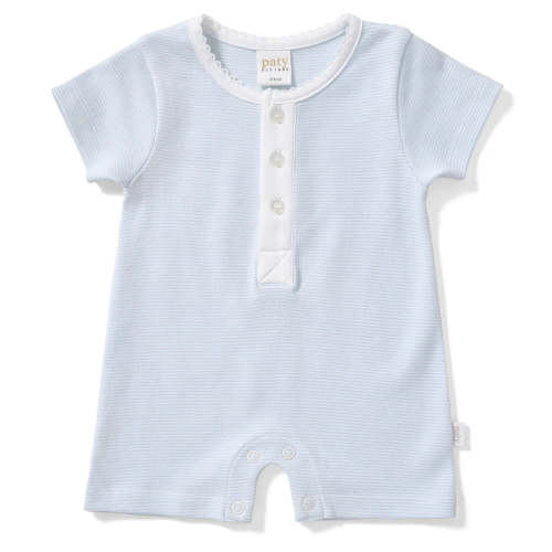Baby Romper Stripe With Button Placket