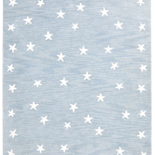 Light Blue Star Rug Blue Kids Rug Starry Skies Nursery Baby Blue Rug