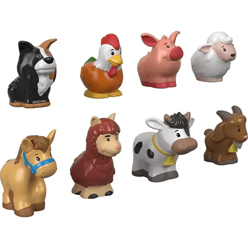Fisher-Price Little People Toddler Toys Farm Animal Friends 8-Piece Figure Set For Pretend Play Ages 1+ Years