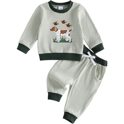 Stripe Pullover Pants Sets