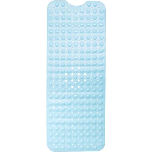 ENKOSI Bath Mat - Large Non Slip Bathtub & Shower Mat - Extra Long 40 x 16 Inch Bathroom Mats for Tub Nonslip Anti Slip Bathmats (40x16 Light Blue 1-Pack)