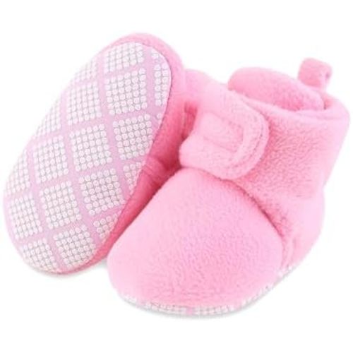 Baby Booties Fleece Unisex Cozy Soft Warm Non-Slip Shoes First Walkers Newborn to 18 Months Winter Autumn