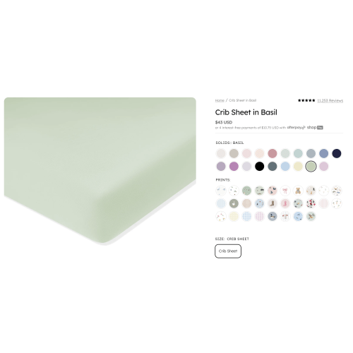 Kyte Baby Crib Sheet - Basil