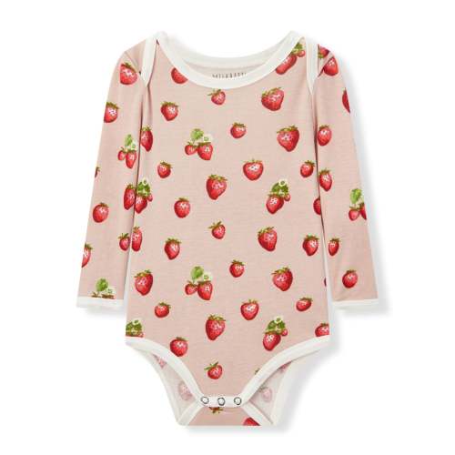 Strawberry Organic Cotton Long Sleeve One Piece