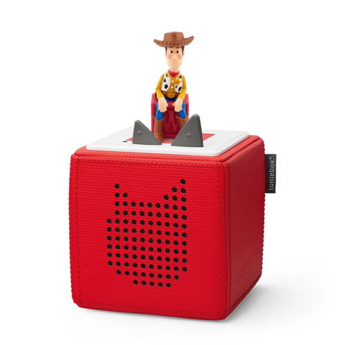 tonies Disney Toniebox 1 Screen-Free Audio Player Starter Set with Woody from Toy Story Age Group 3+, Red