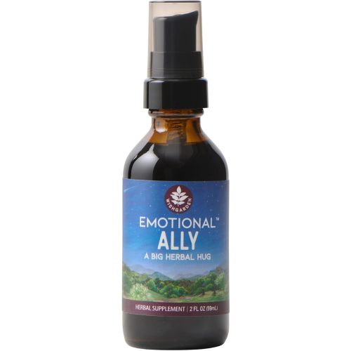 WishGarden Herbs Emotional Ally - Mood Support Tincture with St. John's Wort, Passionflower & Skullcap - Stress Relief Supplement - Organic Liquid Herbal Extract, 2oz