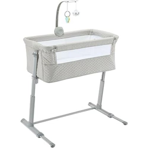 RONBEI Baby Bassinet, Bedside Sleeper, Adjustable, Portable for Newborn/Infant