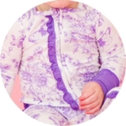 Convertible Ruffle One Piece Pajama, Bamboo Viscose