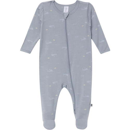 Modern Moments by Gerber Baby Neutral Super Soft Viscose Two-Way Zip Sleep 'N Play Footed Pajamas, Sizes Newborn - 6/9 Months
