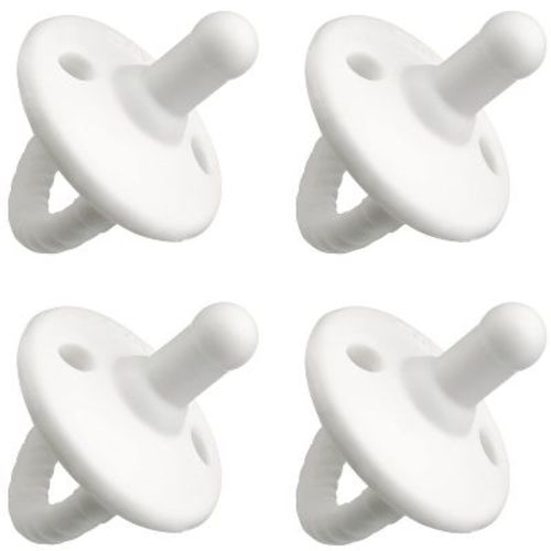 Pacifier 4 Pack Soother For Newborns 100% Food Grade Soft Silicone By Comfy Cubs 0–6 Months