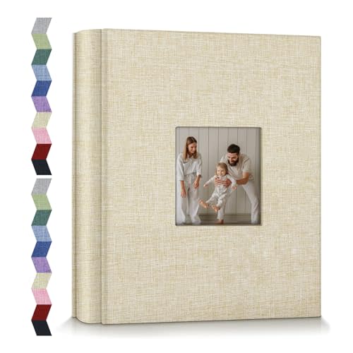 popotop Photo Album 4x6-600 Photos Photo Books with 600 Horizontal and Vertical Pockets,Linen Cover Albums for Family Wedding Anniversary Baby Vacation Pictures