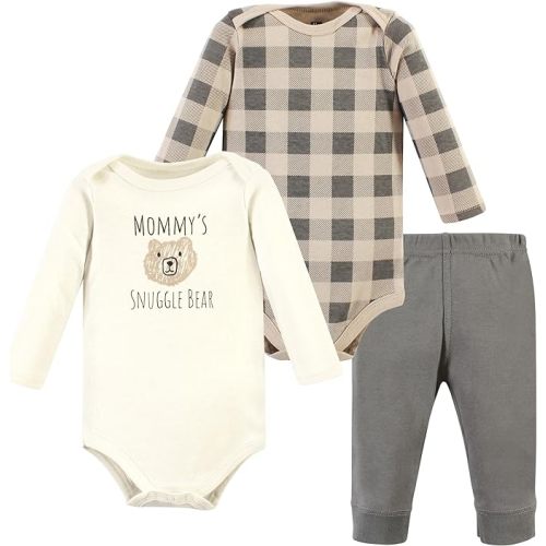 Hudson Baby Unisex Cotton Bodysuit and Pant Set