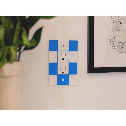 Checker Light Switch Cover: Modern Wall Plate, Multiple Styles