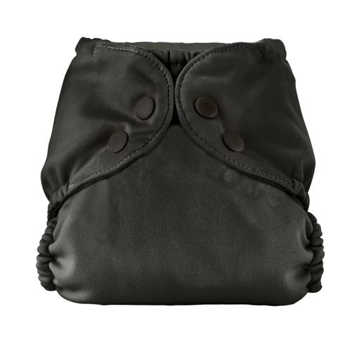 Esembly Cloth Diaper Cover - Reusable Swim Diaper, Waterproof, Breathable - Adjustable Outer Layer Over Absorbent Inner for Blowout Protection - Graphite, Size 2 (18-35lbs)
