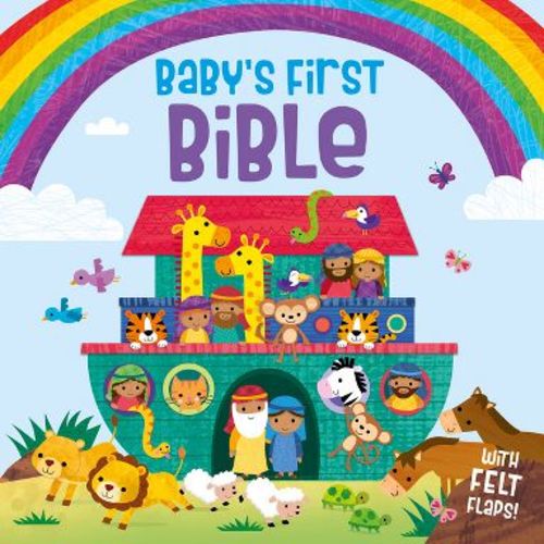 Baby's First Bible, Board Book with Felt Lift-The-Flaps, for Christmas, Easter, Baby Dedications - by Suzy Senior