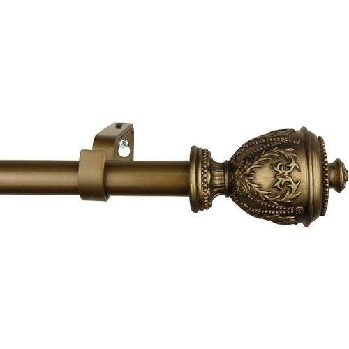 Urbanest 1-inch Diameter Grecian Urn Adjustable Single Drapery Curtain Rod