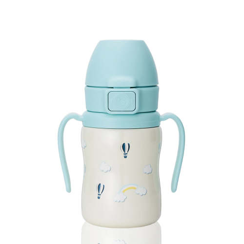 Grosmimi Stainless Steel Straw Cup with Flip Top - 6oz (200ml) – Zezebaebae