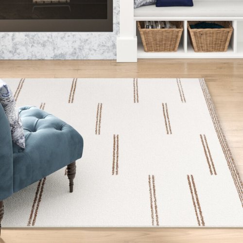 Roika Performance Geometric Ivory Rug