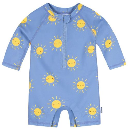 Gerber Baby Boys' Long Sleeve Rashguard Swimsuit, Sunshine Smiles, 12 Months