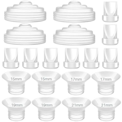 8Pc Duckbill Valves 8Pc Flange Inserts and 4Pc Silicone Diaphragm Compatible with Momcozy M5, Replacement M5 Pump Parts Accessories Made by Tbuymax, Not Original Momcozy Pump Parts
