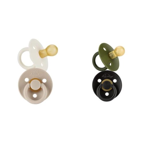 Itzy Ritzy Natural Rubber Pacifiers, Set of 2 – Natural Rubber Newborn Pacifiers & Natural Rubber Pacifiers Set of 2 – Natural Rubber Newborn Pacifiers