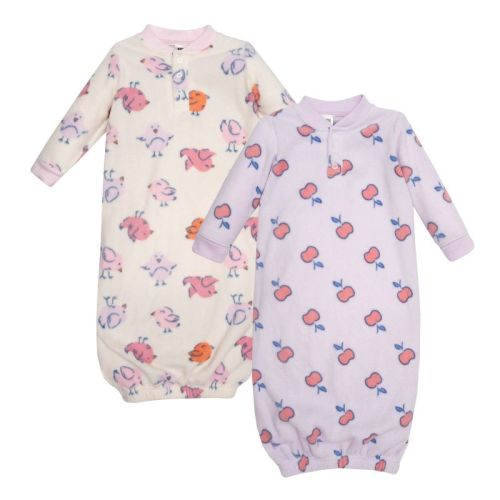 Hudson Baby Infant Girls Fleece Gowns, Baby Bird, Preemie-Newborn