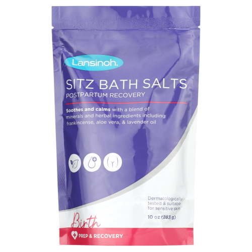 Lansinoh Sitz Bath Salts Soak for Postpartum, Perineal & Hemorrhoid Care, 10 oz HSA/FSA Eligible