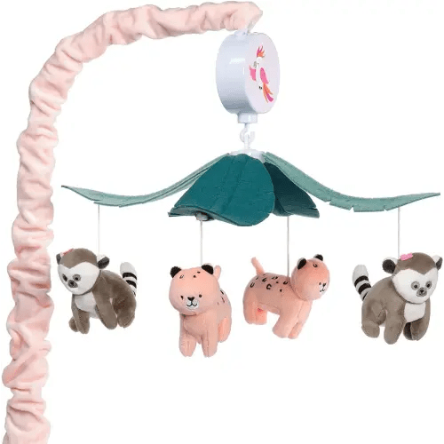 Lambs & Ivy Enchanted Safari Animal Musical Baby Crib Mobile Jungle Soother Toy