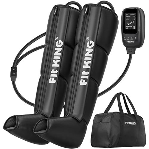 FIT KING Air Compression Recovery System,Dynamic Pressure for Circulation Improvement and Fast Recovery,Sequential Massage Boots for Athletes (Medium)