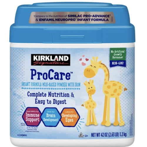 Kirkland Signature ProCare Non-GMO Infant Formula, 42 oz, 2-pack | Costco