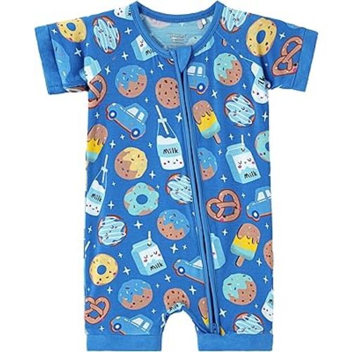 Baby Boy Romper Toddler Boys Short Sleeve Shorts Soft Jumpsuit Outfit Viscose Made from Bamboo