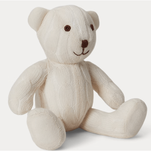 RL Cable Cashmere Bear in Warm White